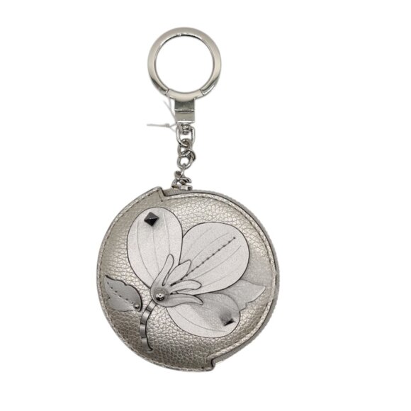 Kate Spade Coin Purse Keychain NWT  Silver hardware - Picture 1 of 4